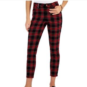 Women's Plaid Skinny Ankle Pants